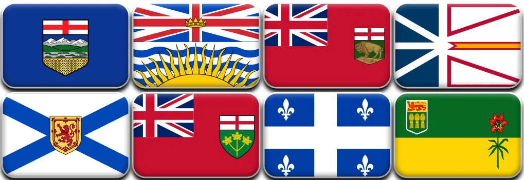 Canadian Provinces Flags